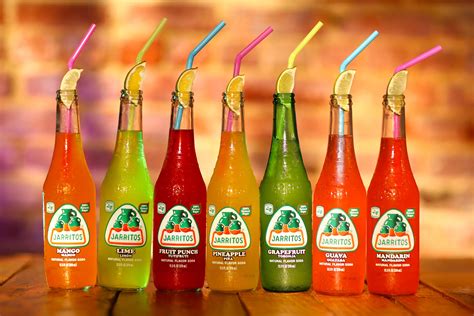 Jarritos Soft Drink Mexican Soda Fruit Flavored Soda Glass Bottle