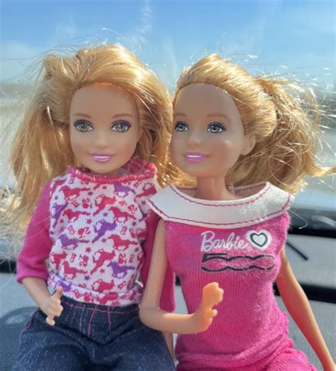 2 Doll Lot Mattel Barbie Little Sister Stacie Wstrawberry Blond Hair And Grn Eyes 1600 Picclick