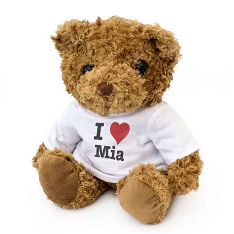 New I Love Mia Teddy Bear Cute Cuddly T Present Birthday Valentine Xmas Ebay