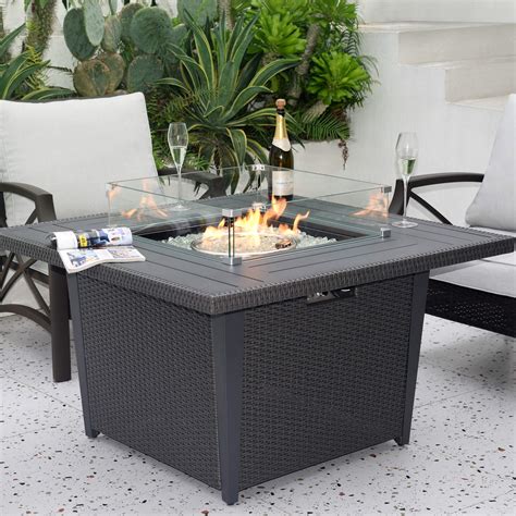 Buy Kinger Home Outdoor Propane Fire Pit Table 42 Inch 50000 Btu Fire