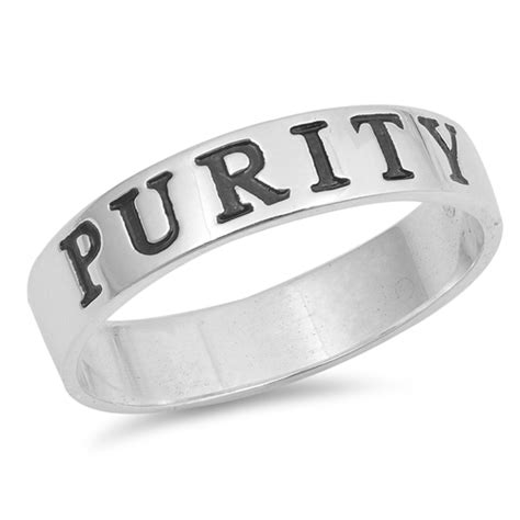 Personalized 925 Sterling Silver Purity Ring For Guys And Girls