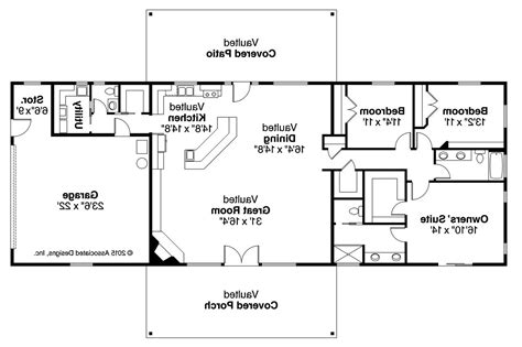 Ranch House Plans With Bedrooms On One Side
