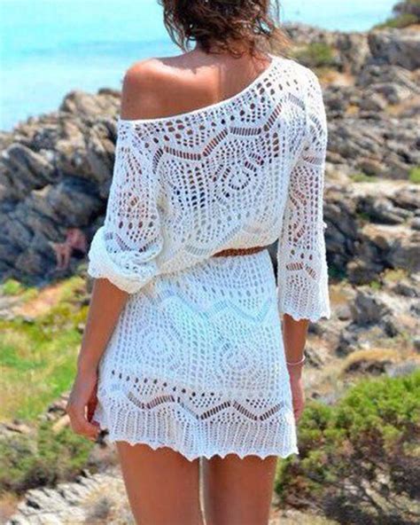 Crochet Off Shoulder Beach Cover Up Online Discover Hottest Trend