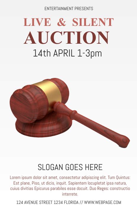 Auction Flyer Template Postermywall