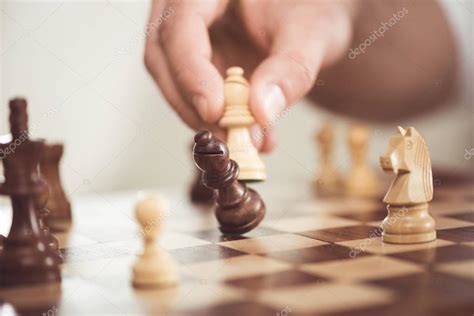 Man Playing Chess — Stock Photo © Geneglavitsky 154970380