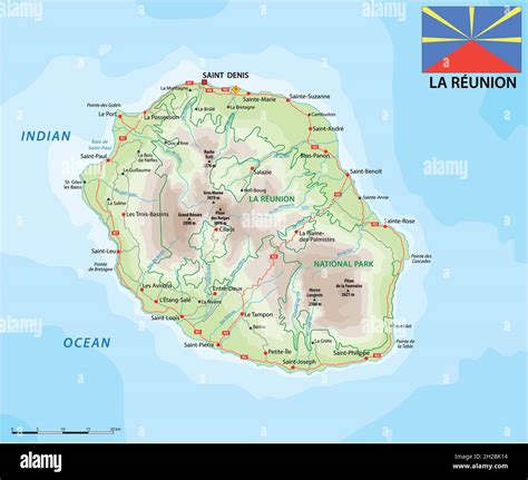 Ile Reunion Map Banque Dimages Vectorielles Alamy