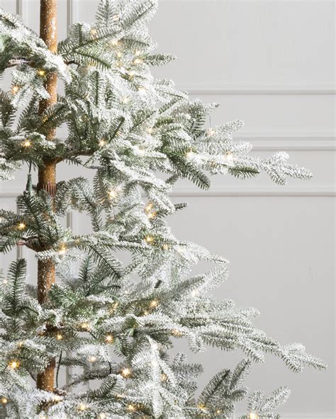 Frosted Alpine Balsam Fir Artificial Christmas Tree Balsam Hill