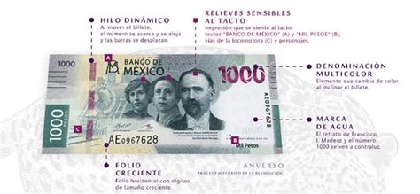 ¿cómo es el nuevo billete de 1000 pesos columnas de méxico