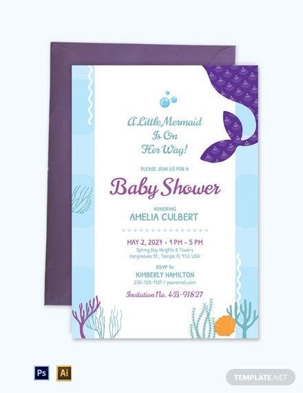 Ariel Baby Shower Invitations Baby Shower Invitation Images Stock