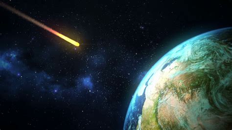 Asteroid Hitting Earth And Exploding Motion Background Storyblocks