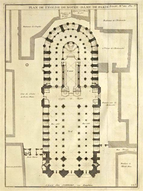 Plan Of Notre Dame Cathedral Paris Archimaps Photo Cathedral