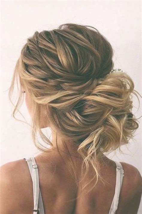 42 Wedding Hairstyles Romantic Bridal Updos Romantic Wedding Updos Messy B Bridal In