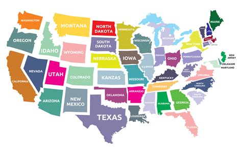 The use of different colors makes this map visually this political reference map presents an overview of the country showing 48 contiguous states with their capitals and some major cities. Planned to go to America ? Here are the most Dangerous US ...