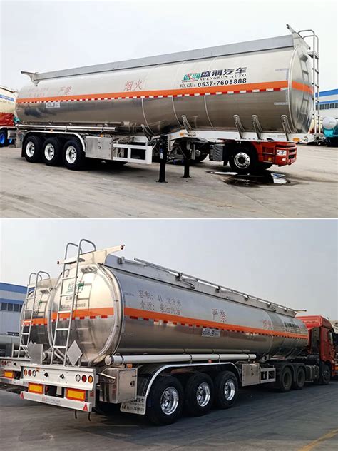 Aluminum Fuel Tank Truck Fuel Tanker Semi Trailer Fuel Transport Tanker