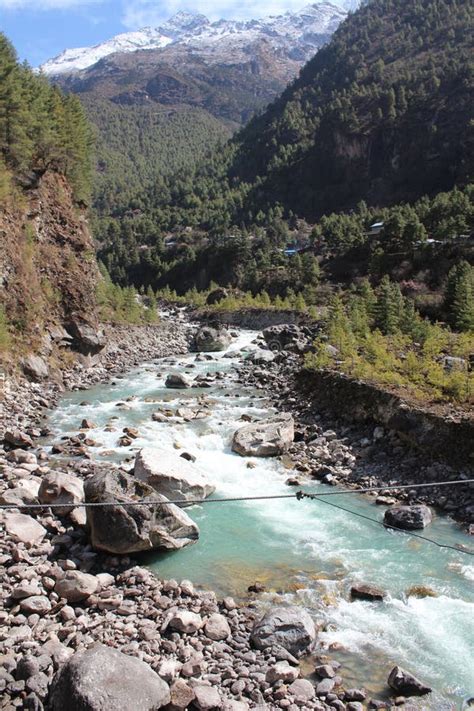 River In The Nepali Himalayas Stock Photo Image Of Himalaya Trek