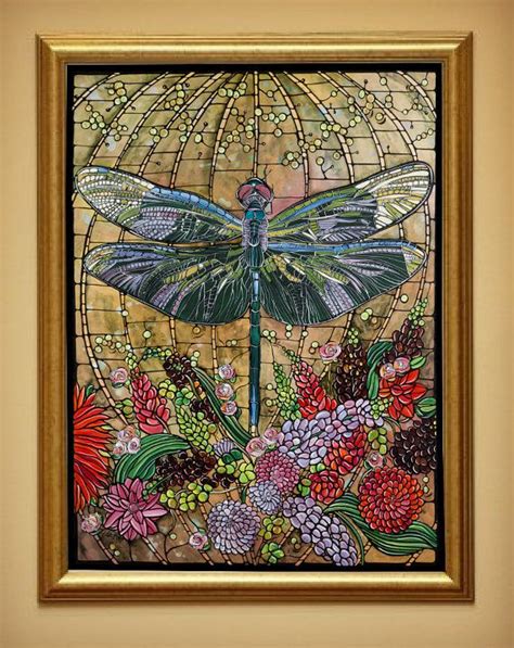 Dragonfly Art Nouveau Print Home Decor Stained Glass By Studiovero