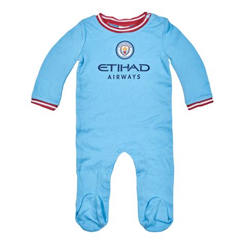 Manchester City Baby Home Sleepsuit Official Man City Store