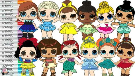 Mga company perform an online show on lol surprise youtube channel on september 26. LOL Surprise Dolls Repainted as Disney Princesses Coloring ...