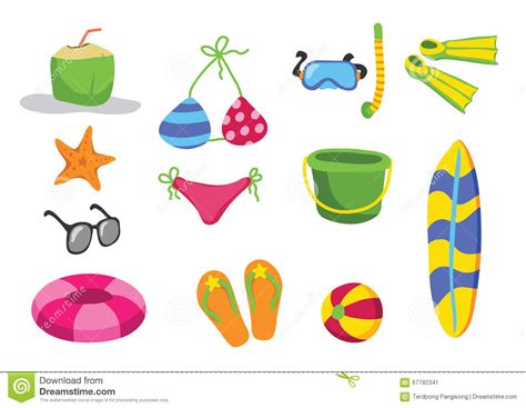Beach Toys Vector Illustration 91760704
