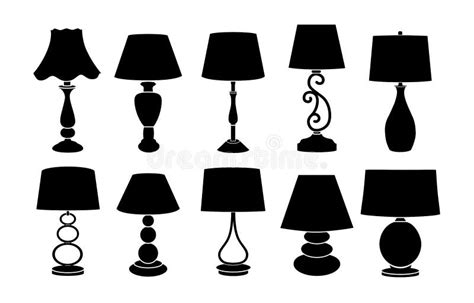 Vector Decorative Table Lamp Stock Vector Illustration Of Classic