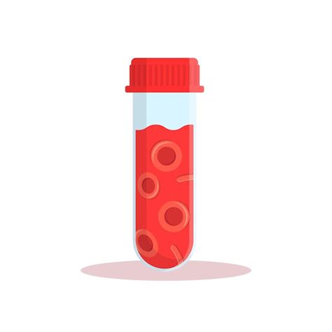 Premium Vector Blood Test Tube Icon In Flat Style