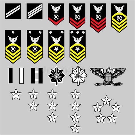 Us Navy Rank Insignia Stock Vector Illustration Of Emblem 8821104