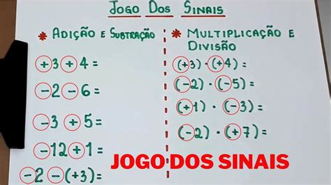 Exercícios De Regras De Sinais