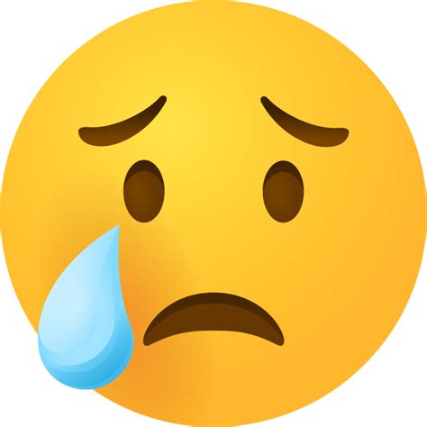 Sad But Relieved Face Emoji Emoji Download For Free Iconduck