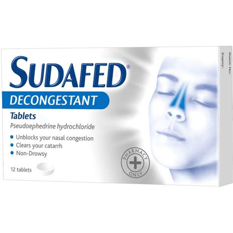 Sudafed Nasal Congestion Tablets Medicines From Evans Pharmacy Uk