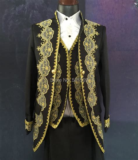 Buy Blackwhite Golden Mens Period Costume Medieval