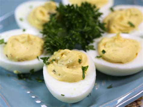 Place the cut side of each egg down in a baking dish greased with margarine. Paula Deen Deviled Eggs | A Traditional Southern Deviled ...