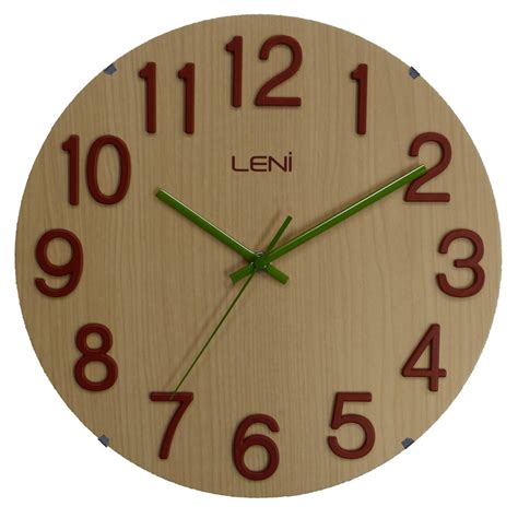 Buy Leni Woody Clock Blond Online Purely Wall Clocks