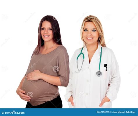 Brunette Pregnant Woman During Medical Exam Stock Image Image Of Mother Holding 62198755