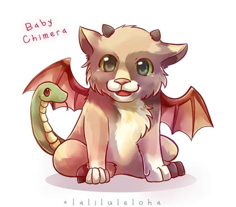 This tutorial is perfect for all art enthusiasts. Myth Creature Babies - Chimera | Mythical creatures art, Cute fantasy creatures, Mythical creatures