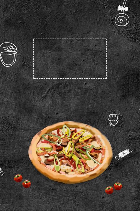 Gourmet Pizza Creative Simple Business Poster Design Background