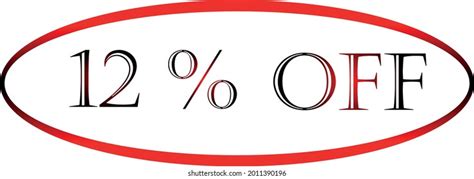 12 Percent Off Red Vector Symbol Stock Vector Royalty Free 2011390196