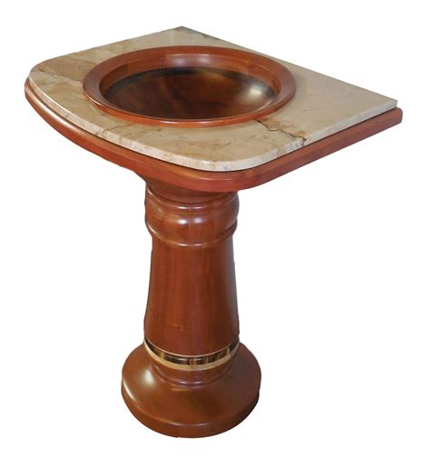 Cultured marble is manufactured by blending crushed marble, marble dust, polyester resins, fillers, and pigments. 27" Square Frame Columbia Mahogany Pedestal with Drop-in ...