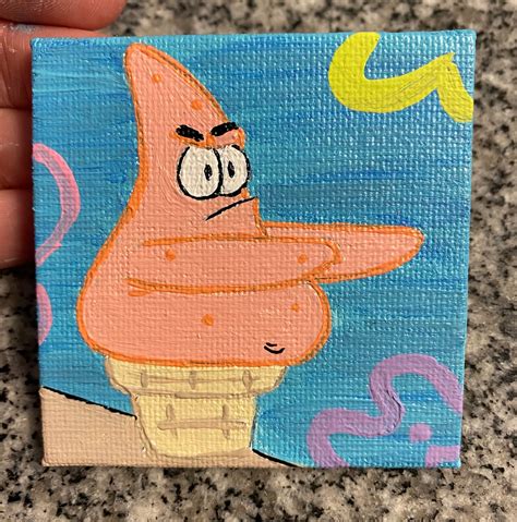 Patrick Star As Ice Cream Cone Spongebob Squarepants Mini Etsy