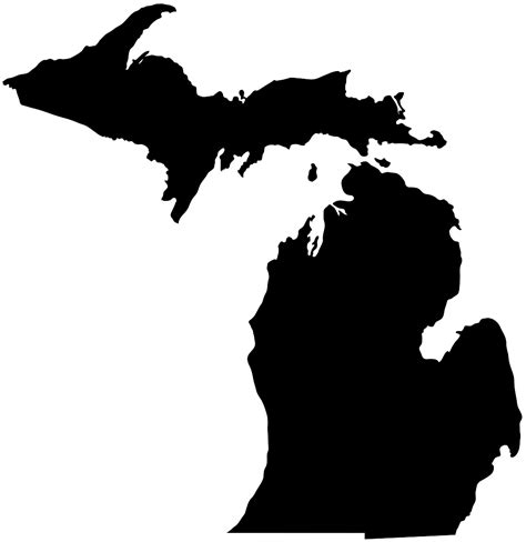 Michigan Map Silhouette | Free vector silhouettes