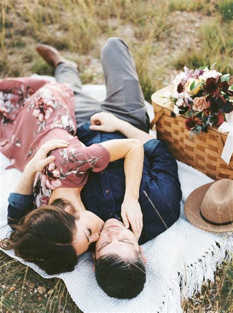 Romantic Picnic Engagement Session By Feather And Twine