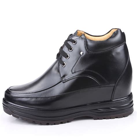 Black Tall Shoes For Men Increasing Height 13cm 5inch Elevator Shoes