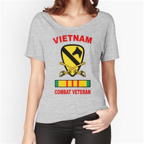 1st Cavalry Division Vietnam Veteran T Shirt By Tommytbird Redbubble