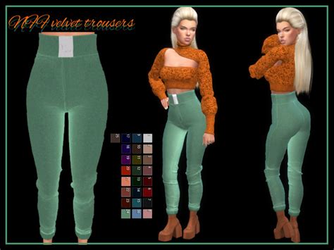 The Sims Resource Nff Velvet Trousers