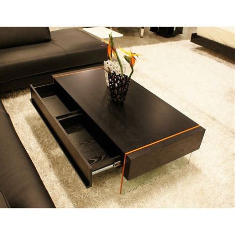4.5 out of 5 stars. Modern Wenge Floating Coffee Table with Drawer Stone