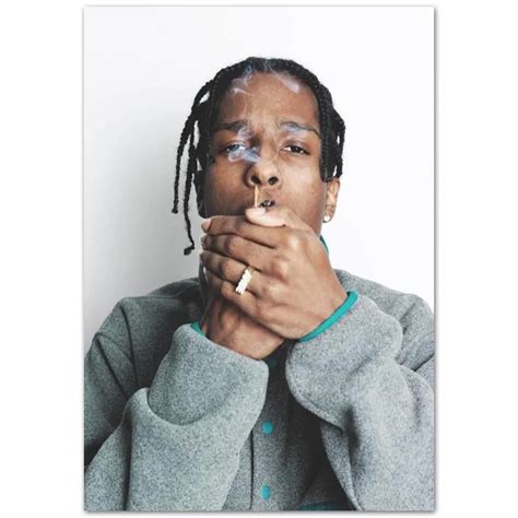 C347 New Asap Rocky Hot Rap Hip Hop Music Singer Smoking Top A4 Art
