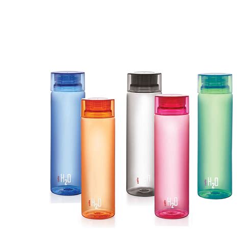 Buy Cello H2o Round Plastic Water Bottle 750ml Set Of 5 Assorted