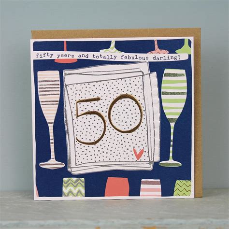 Greeting Card Female 50th Birthday Card Molly Mae