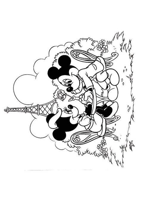 Mickey mouse coloring pages 281. Mickey And Minnie Coloring Pages In Paris | Minnie mouse ...