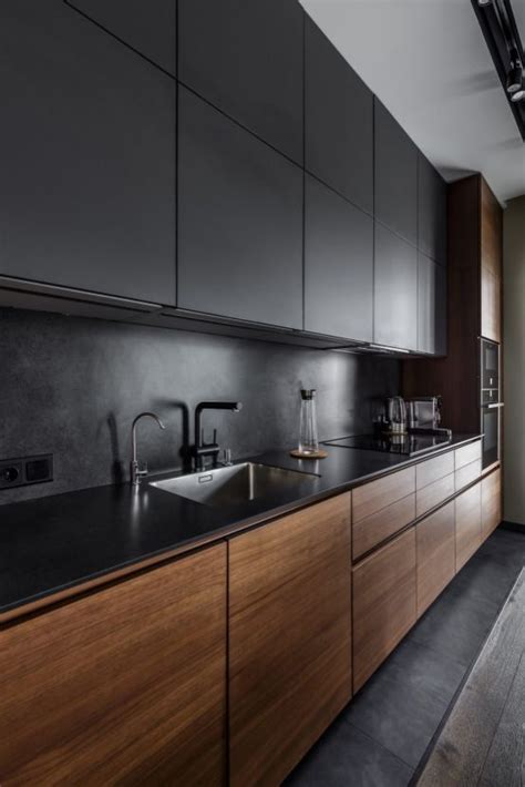 Light upper dark lower kitchen cabinets right decision to have. 25 Ways To Refresh A Black Kitchen With Style - DigsDigs