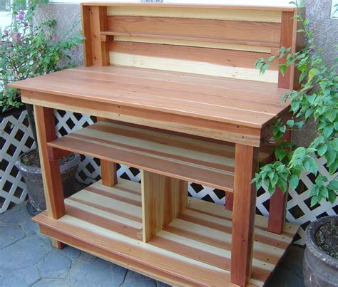 Redwood Potting Table By Bill
